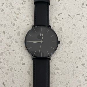 Men’s MVMT Black Leather Watch